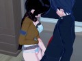 Guy anal fucks Mikasa Ackerman and cums in her ass