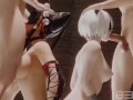 Nyotengu and Yorha 2B Deepthroath Blowjob