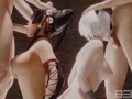 Nyotengu and Yorha 2B Deepthroath Blowjob