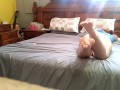 candid babe shakes her feet, legs and ass
