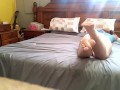 candid babe shakes her feet, legs and ass