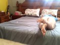 candid babe shakes her feet, legs and ass