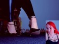 Foot diva put sexy black high heels to tease you with