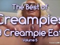 Creampie eating compilation of cuckolds sucking out cum from their hot wives after they got fucked