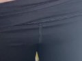She sits down to go pee but first reveals her panties are already soaking wet, see what happens next