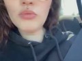 Smoking a cigarette in the car