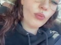 Smoking a cigarette in the car