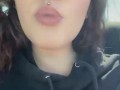 Smoking a cigarette in the car