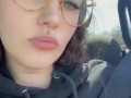 Smoking a cigarette in the car