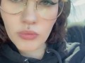 Smoking a cigarette in the car