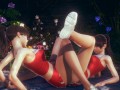 Cute Asian Cheerleaders Tribbing With Clothed