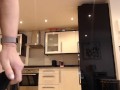 Blonde Slutty Secretary spreads asshole Nylon fetish