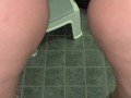 peeing in a glass, a powerful stream