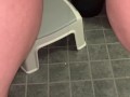 peeing in a glass, a powerful stream