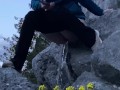 Pissing Outdoors Off a Cliff