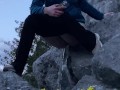 Pissing Outdoors Off a Cliff