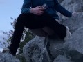 Pissing Outdoors Off a Cliff