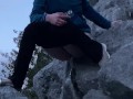 Pissing Outdoors Off a Cliff