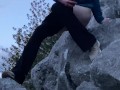 Pissing Outdoors Off a Cliff