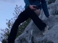 Pissing Outdoors Off a Cliff