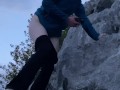 Pissing Outdoors Off a Cliff