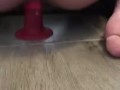 Riding my pride didlo! Lily creams all over her dildo as she straddles the floor.