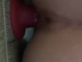 Riding my pride didlo! Lily creams all over her dildo as she straddles the floor.