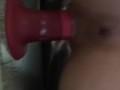Riding my pride didlo! Lily creams all over her dildo as she straddles the floor.