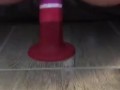 Riding my pride didlo! Lily creams all over her dildo as she straddles the floor.