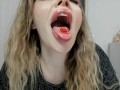 Gummy bears tongue and mouth tease