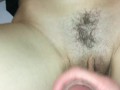 dick with red hair fucks hairy pussy and loose vagina close up