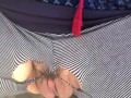 Public pissing and pleasuring in broad daylight