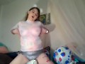 Live Looner Balloon Play Paddling my Ass pink on my big balloons B2p Sit2pop & Humping big balloons