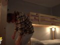 Fake Hostel Pillow Fighting Babes get their Pussies Fucked Hard by a Huge Cock