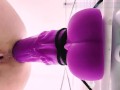 Hump by huge toys on doggystyle