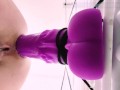 Hump by huge toys on doggystyle