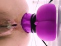 Hump by huge toys on doggystyle