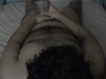 Hairy boy masturbating POV