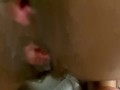 Black Girl  Shows Off Her Ebony Feet While Pushing Out Creampie 