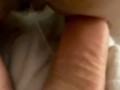 Black Girl  Shows Off Her Ebony Feet While Pushing Out Creampie 