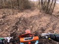 Found an Abandoned Building in the Forest and Fucked a Motorcycle Slut there || Dirtbike Sex Rides