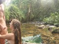 Horny couple goes off the trail, goes wild and has passionate sex in the jungle - TravellingLovers