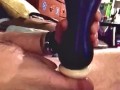(Loud orgasm) Watch Pulsating cock drain huge load inside toy