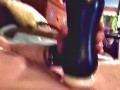 (Loud orgasm) Watch Pulsating cock drain huge load inside toy