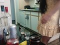 Maid has a drink with Boss and fuck as a Birthday Present