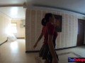 Amateur Thai teen girlfriend big titty fucked back in the hotel