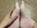 My dirty socks and feet after a long day