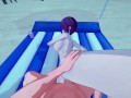 Rosaria gets fucked at the beach from your POV - Genshin Impact Hentai