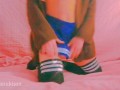 Amateur girl touching her pussy before school Japan uniform uncensored shaking orgasm striptease