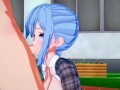 Hoshimachi Suisei sucking dick and getting a facial (Hololive Hentai)